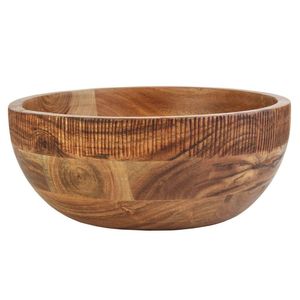 Eco Friendly Wooden Serving Bowl Handmade For Fruit Salad <b>Pasta</b> Snacks Kitchen Dining And Home Decoration - Product Image 2