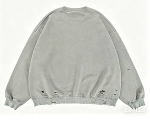 เสื้อสเวตเชิ้ตคอกลมทรงโอเวอร์ไซส์ คุณภาพสูง สั่งทำพิเศษ ปักลายนูน ผ้าฝ้าย 100% เฟรนช์เทอร์รี่ สำหรับผู้ชาย ใส่ได้ในฤดูใบไม้ร่วง ราคาประหยัด - Product Image 2