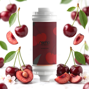 Filtro de Ducha con Vitamina C de Corea OEM ODM, Aroma a Cereza Roja y Negra, Elimina el Cloro, Cuidado del Cabello y la Piel - Product Image 1