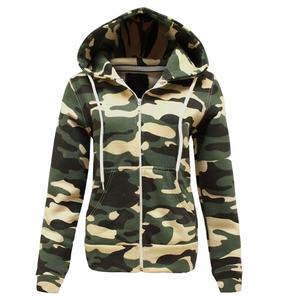 Camuflaje Mujer Casual pullover Suéter con capucha cuello sudadera Bolsillo frontal térmico hombre 100% algodón sudaderas con capucha en blanco para hombres - Product Image 1