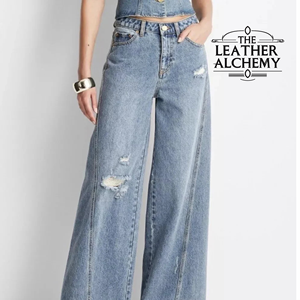 Pantalon de bureau pour femme, coupe large, taille haute, droit, ample, formel, élégant, design minimaliste, tissu doux, pour le travail - Product Image 1