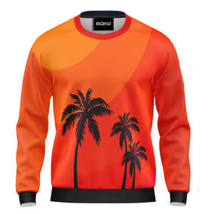 Sudadera de cuello redondo de algodón personalizada de alta calidad para hombre, Jersey OEM, Sudadera negra para correr en blanco de felpa teñida lisa, venta al por mayor - Product Image 3