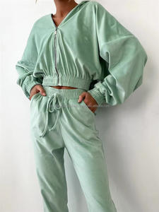 Ensemble décontracté deux pièces printemps 2026 : pantalon de jogging et sweat à capuche pour femme - Product Image 3