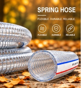 Tuyau flexible en PVC à ressort, 64 mm ID, 80 mm OD, rouleau de 40 m, transparent, renforcé, pour aspiration, OEM/ODM disponible, commandes en gros, export. - Product Image 1