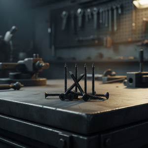 Tornillo para paneles de yeso PDC de 9 pulgadas, clase 8.8, acero al carbono/acero inoxidable, rosca estándar, punta de taladro, autorroscante, cabeza plana/corneta - Product Image 1