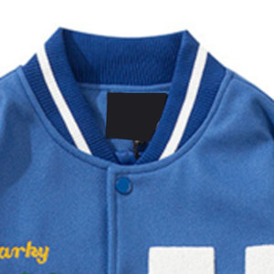 Chaqueta estilo universitario premium con diseño de patchwork y letras, con acabado suave, chaqueta de invierno para comodidad diaria. - Product Image 3