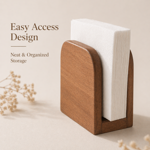 Moderno y Elegante Porta Servilletas de Madera Maciza, Caja de Almacenamiento de Papel para Cocina, Ecológico, Duradero, Hecho a Mano, Organizador Multiusos para el Hogar - Product Image 3