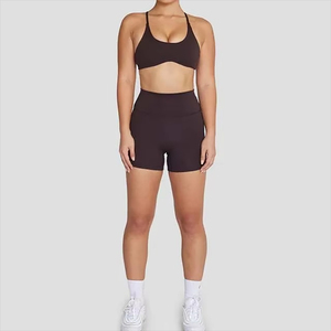 Soutien-gorge de sport respirant à maintien élevé pour femme, taille personnalisée, avec coussinets amovibles, en Spandex/Nylon, logo frontal, grande taille – Vente chaude - Product Image 1