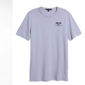 Camiseta de Manga Corta Azul Claro para Hombre SCS, Corte Regular, Tejido Jersey Transpirable, Cuello Redondo, Ropa Deportiva Informal - Product Image 1