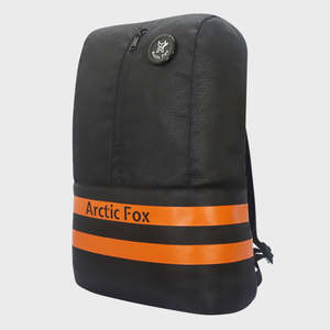 Mochila Escolar Negra Antirrobo Arctic Fox con Patrón Geométrico, Forro de Nailon y Cierre de Cremallera - Product Image 3