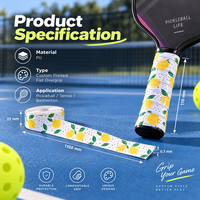 Bande adhésive plate en PU personnalisée avec impression, personnalisation du logo OEM ODM pour accessoires de raquettes de tennis, badminton et pickleball