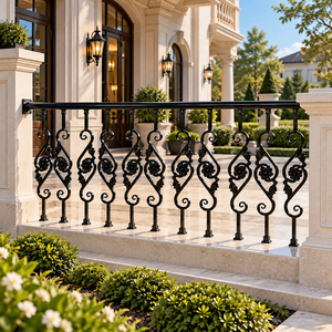 <b>Stair</b> <b>Case</b> Railing Main Decorative Baluster Module in Galvanized Steel for Modular <b>Stair</b> Systems - Product Image 5