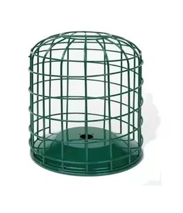Mangeoire à oiseaux en acier galvanisé pour cabane de jardin avec support annulaire supérieur pour abri extérieur quotidien des oiseaux - Product Image 5