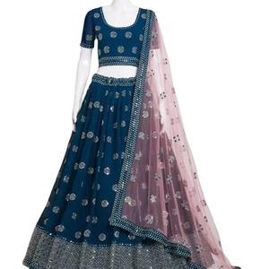 Best Seller Fashion Designer Banarasi Silk Lehenga Top for Wedding Garba Night Navaratri Collection Traditional Indian Viscose - Product Image 1