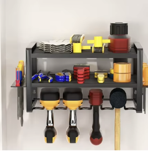 Support mural pour outils, organiseur de perceuse électrique, station de charge, support pour embouts de tournevis, étagère - Product Image 2