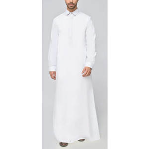 Túnica islámica informal para hombre, moderna, 100% poliéster, de alta calidad, oscura, transpirable, holgada, larga hasta el suelo. - Product Image 1