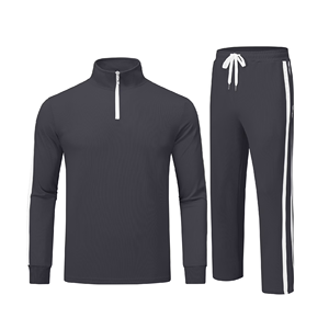 Conjunto de Chándal de Invierno para Hombre, Fabricado Directamente en Fábrica, Diseño Personalizado, Color Sólido, Cierre de Media Cremallera, Estilo Casual, Ecológico - Product Image 5