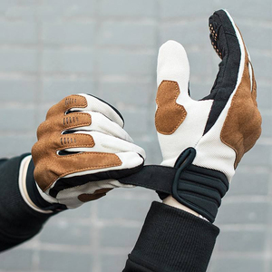 Guantes de Motocicleta de Cuero Reforzado en la Palma, Diseño Personalizado, Protección Contra Impactos, para Viajes de Larga Distancia - Product Image 2
