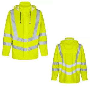 Sudadera con capucha de alta visibilidad personalizada de poliéster 100% de primera calidad, chaquetas de trabajo reflectantes con cremallera, ropa de trabajo a precio económico. - Product Image 3