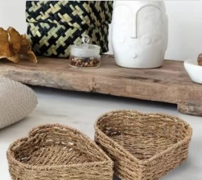 Handwoven <b>Storage</b> <b>Basket</b> Natural <b>Wicker</b> Organizer Stylish Multipurpose Home Decor Design - Product Image 3