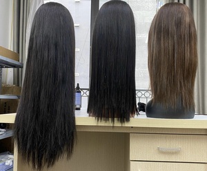 Caliente cutícula alineada virgen crudo vietnamita onda profunda onda Natural encaje transparente 100% encaje completo Peluca de cabello humano sin procesar - Product Image 3