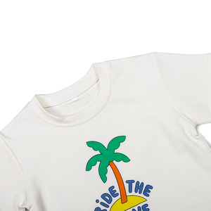 Camiseta infantil personalizada de algodón suave con spandex, estampado de mucilaginosas, corte holgado para bebés, camiseta para niños, ropa de verano para niños a buen precio. - Product Image 4