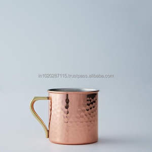 Tasses en cuivre de qualité bar en cuivre de haute qualité au design classique pour servir des boissons froides avec style - Product Image 2