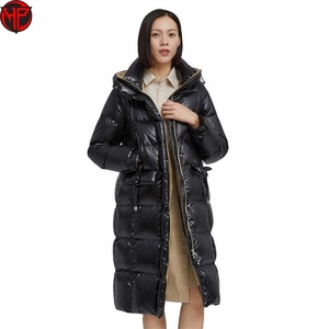 Chaqueta acolchada larga de invierno para mujer, abrigo con capucha, manga larga, impermeable, a prueba de viento, abrigo largo cálido para mujer - Product Image 4