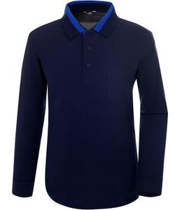 [MARK] OEM/ODM Marca Coreana MT-1311 Camisa Polo de Manga Larga de Mezcla de Algodón CVC con Diseño de Cuello en Contraste - Product Image 1