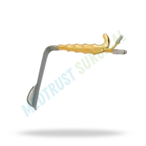 Epstein Abdominoplasty Retractor With Fiber <b>Optic</b> And Suction Tube Curved Blade Surgical <b>Instrument</b> - Product Image 3
