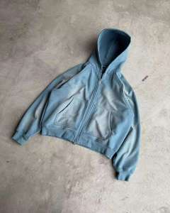 Custom Blank Vintage Distressed <b>Pullover</b> <b>Mens</b> Paint Splatter Winter Fleece Streetwear Hoodie No - Product Image 3