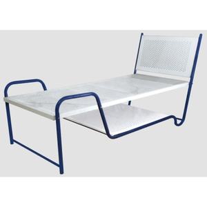 Lit d'étudiant durable pour dortoir, tubes et tôles thermolaqués CRCA, 1800x900x800, standard, sans matelas, pour usage scolaire - Product Image 3