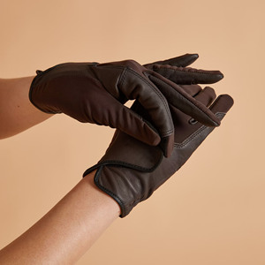 ถุงมือขี่ม้าหนังพร้อมที่จับมือ - Product Image 2