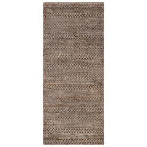 พรมวิ่งปอกระเจาหอยเชลล์ส้มทำด้วยมือพรมปูพื้นทางเข้าครัวบ้านไร่ - Product Image 1