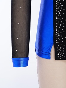 Traje de Patinaje Artístico para Niños de 6 a 16 Años, Top Metálico para Competencia, Práctica de Baile Latino, Ropa de Baile Infantil - Product Image 5