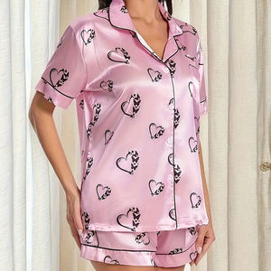 Vestido de Dormir para Mujer, Verano, Precio de Fábrica, Suave y Transpirable, Poliéster/Algodón, Manga Corta, Ropa de Dormir Cómoda - Product Image 4