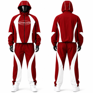Conjunto Deportivo Personalizado, Chaqueta con Capucha Impermeable 100% Poliéster y Pantalones, Directo de Fábrica OEM - Product Image 1