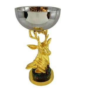 Bol décoratif pour fruits secs en métal écologique, bol de service pour fruits en acier inoxydable avec finition émaillée - Product Image 4