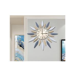 Horloge murale moderne abstraite noire et or, horloge décorative artistique de luxe, accent design contemporain - Product Image 4