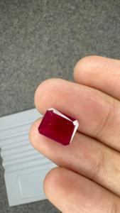 Rubis naturel africain de 4,76 carats, taille octogonale, pierre précieuse non montée, certifié GIA, rubis rouge pour la fabrication de bijoux fins et de bagues - Product Image 3