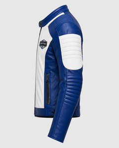 High Quality Custom Men's Genuine Leather <b>Racer</b> Motorcycle <b>Jacket</b> Windproof Flame-Retardant CE Protection Outdoor Fashion - Product Image 4