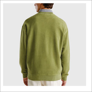 เสื้อสเวตเชิ้ตผู้ชายทรงโอเวอร์ไซส์ ผ้าฝ้าย ปักลายตามสั่ง คอกลม ระบายอากาศได้ดี สวมใส่สบาย - Product Image 1