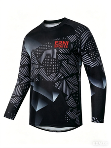 Breathable Quick Dry Motorcycle Racing Jersey Long Sleeve Motocross Shirt Downhill Bike Cycling <b>Top</b> OEM - Product Image 2