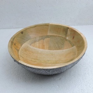 Cuenco de madera con Mango de color Natural, cuenco para ensalada - Product Image 2