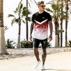 เสื้อยืดผู้ชายคุณภาพสูง ผ้าฝ้าย 100% ทรงบ็อกซี่ สกรีนโลโก้ตามสั่ง เสื้อผ้าสตรีทแวร์ เสื้อยืดสีพื้น บริการ OEM - Product Image 4