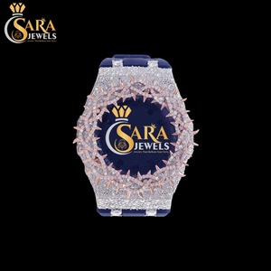Lujoso diseñador medio helado completamente funcionando Coronagraph automático movimiento japonés esfera redonda fiesta desgaste Moissanite reloj - Product Image 1