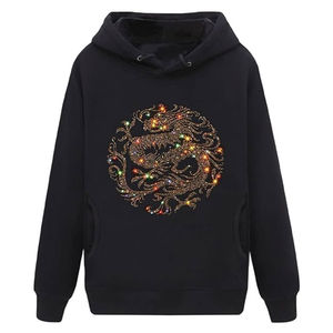 Sudadera con Capucha de Lujo con Pedrería y Cristales Estilo Hip Hop de Moda 2026, 100% Algodón, Ajuste Regular de Invierno, OEM Thapur Sons Personalizada - Product Image 1