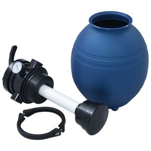 Filtre à sable durable en polyéthylène haute densité bleu de 11,8 pouces pour piscines - Product Image 4