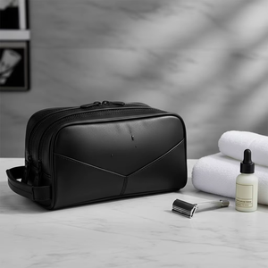 Nouvelle Arrivée Trousse de Toilette de Voyage de Luxe à Double Compartiment, Trousse de Rasage Étanche Unisexe Vintage pour Hommes 2026 - Product Image 4