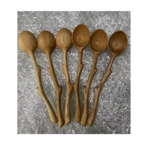 Acacia Wooden <b>Coffee</b> Tea <b>Spoon</b> Mini Kitchen Utensil Handmade Dining Cutlery Table Accessory For Beverage Stirring Wholesale Supp - Product Image 6